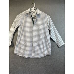 Synrgy Shirt Mens 4XL Plaid Button Front 100% Cotton Dress‎ Casual